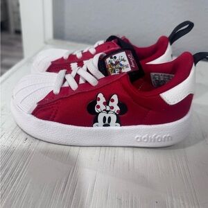 adidas Kids Red and White Minnie Mouse Sneakers